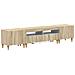 Mobile TV LED a 3 pezzi Rovere Sonoma Legno ingegnerizzato - Foto miniatura 1