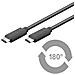 ICOC MUSB31-CMCM05 - Cavo SuperSpeed USB3.1 C Maschio / C Maschio 50cm Nero - Foto miniatura 1
