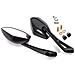 Coppia Retrovisori Specchi Specchietti Moto Scooter Custom Nero Dx+sx - Foto miniatura 1