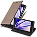 Custodia Compatibile Con Sony Xperia X Compact In Bruno Caffè - Coperchio Protettiva Con Chiusura Magnetica, Funzione Stand E Tasca Per Le Carte - Foto miniatura 7
