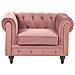 Poltrona In Velluto Rosa Chesterfield - Foto miniatura 11