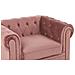 Poltrona In Velluto Rosa Chesterfield - Foto miniatura 8