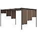 Gazebo Da Giardino Con Tenda Laterale 4x3x2,25 M Talpa - Foto miniatura 6