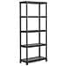 Scaffale In Plastica 5 Ripiani - Nero - 80X40X187 Cm - 9504000 - Foto miniatura 1