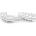 Set Divani Da Giardino 9 Pz Bianco In Legno Massello Di Pino - Foto miniatura 1