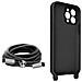 Cover Semirigida Per Iphone 13 Pro Cordino Nylon Intrecciato 80 Cm Nera - Foto miniatura 4