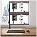 Dm35v2x2 Doppio Supporto Verticale 2 Monitor Da Scrivania Con Morsetto - Lunghezza Staffa 80cm - Altezza Regolabile E Orientabile - Compatibilità Universale Con Schermi Tv Monitor Con Vesa 100*100 - 1 Braccio Estensore - Foto miniatura 3