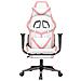 Sedia Da Gaming Con Poggiapiedi Bianco E Rosa In Similpelle - Foto miniatura 7