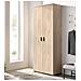 Armadio Multiuso Forcola, Mobile Multifunzione Portascope, Guardaroba A 2 Ante, 78x35h190 Cm, Rovere - Foto miniatura 1