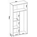 Armadio Multiuso Forcola, Mobile Multifunzione Portascope, Guardaroba A 2 Ante, 78x35h190 Cm, Rovere - Foto miniatura 3