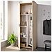 Armadio Multiuso Forcola, Mobile Multifunzione Portascope, Guardaroba A 2 Ante, 78x35h190 Cm, Rovere - Foto miniatura 4