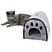 Cuccia Con Cuscino Per Animali Domestici Modello Impronte - Foto miniatura 1