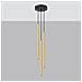 Lampada A Sospensione Pastelo 3p Oro Lucido Sl. 1197 - Moderno Lampade A Sospensione Splendore Dorato 90x20x20 Cm - Foto miniatura 2