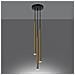 Lampada A Sospensione Pastelo 3p Oro Lucido Sl. 1197 - Moderno Lampade A Sospensione Splendore Dorato 90x20x20 Cm - Foto miniatura 3
