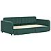 Divano Letto Estraibile Cassetti Verde Scuro 100x200cm Velluto - Foto miniatura 2