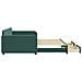 Divano Letto Estraibile Cassetti Verde Scuro 100x200cm Velluto - Foto miniatura 3