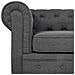 Set Da Salotto 4 Posti Chesterfield Tessuto Grigio - Foto miniatura 8