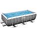 Piscina Con Struttura Rettangolare Rattan 4.04m X 2.01m X 1.00m Power Steel Bestway 56721 - Foto miniatura 5