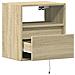 Mobile Tv A Parete Con Luci Led Rovere Sonoma 41x31x45 Cm - Foto miniatura 2
