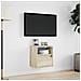 Mobile Tv A Parete Con Luci Led Rovere Sonoma 41x31x45 Cm - Foto miniatura 8