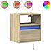 Mobile Tv A Parete Con Luci Led Rovere Sonoma 41x31x45 Cm - Foto miniatura 1