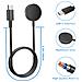 Caricabatterie Usb-c Per Samsung Galaxy Watch 3/4/5/6/7, Active 1/2 Black - Foto miniatura 3