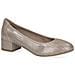 Taupe Metallic Elegant Closed Formal Scarpe Eleganti Pelle Scarpe Donna Metallici Eu 36, 9-22501-42-341 - Foto miniatura 1