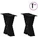 Gambe Tavolino Da Caffè A X 2 Pz Nero 30x(30-31) Cm In Acciaio - Foto miniatura 3