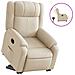 Poltrona Alzapersona Reclinabile Elettrica Crema In Tessuto - Foto miniatura 2