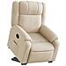 Poltrona Alzapersona Reclinabile Elettrica Crema In Tessuto - Foto miniatura 3