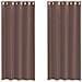 Tende In Voile Con Occhielli 2 Pz Marrone 140x225 Cm - Foto miniatura 2