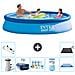 Piscina Fuori Terra - In Giro - 366x76 Cm - Blu - Include Accessori Coordinati A1046 - Foto miniatura 1