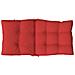Cuscini Per Sedia Schienale Basso 6 Pz Rossi In Tessuto Oxford - Foto miniatura 6
