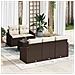 Set Divano da Giardino da 6 Pezzi con Cuscini Rattan Marrone - Foto miniatura 2
