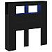 Testata da letto vitaXL con luci LED Rovere Nero 100x18,5x103,5 cm - Foto miniatura 2
