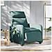 Poltrona Massaggiante Reclinabile Elettrica Verde Scuro Tessuto - Foto miniatura 2