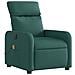 Poltrona Massaggiante Reclinabile Elettrica Verde Scuro Tessuto - Foto miniatura 4