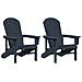 Sedi Adirondack  2 pcs Blu Navy 74x82x90 cm HDPE, Sedia Adirondack Blu Navy 74x82x91 cm HDPE - Foto miniatura 1