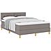 Letto con Rete a Molle e Materasso Tortora 140x190 cm Tessuto - Foto miniatura 1