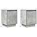 Comodini con Luci a LED 2 pz Grigio Cemento 38x34x50 cm - Foto miniatura 3
