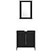 Set di mobili da bagno 3 pezzi in legno ingegnerizzato color quercia nera - Foto miniatura 8