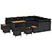 Set Divano da Giardino con cuscino 13 pcs Nero Poly Rattan - Foto miniatura 1