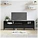 Mobile TV Rovere nero 150 x 30 x 44.5 cm Legno multistrato - Foto miniatura 4