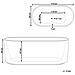 Vasca Da Bagno Freestanding Serena 170 X 80 Cm Bianco - Foto miniatura 7