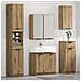 Set di mobili per il bagno con porta 4 pcs Rovere artigianale - Foto miniatura 2