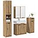 Set di mobili per il bagno con porta 4 pcs Rovere artigianale - Foto miniatura 3