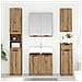 Set di mobili per il bagno con porta 4 pcs Rovere artigianale - Foto miniatura 4