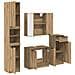 Set di mobili per il bagno con porta 4 pcs Rovere artigianale - Foto miniatura 9