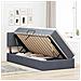 Letto con Contenitore Grigio scuro 90 x 190 cm Velluto - Foto miniatura 4