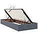 Letto con Contenitore Grigio scuro 90 x 190 cm Velluto - Foto miniatura 6